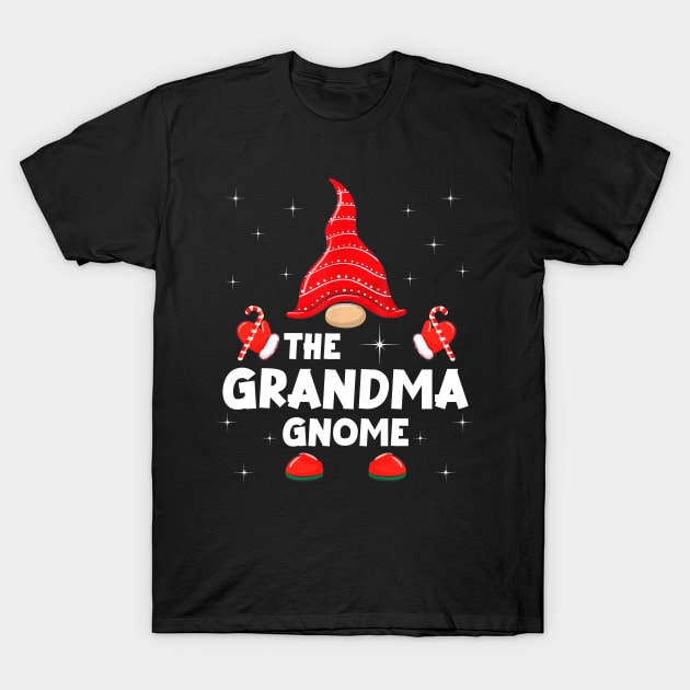 The Grandma Gnome Matching Family Christmas Pajama T-Shirt by Foatui